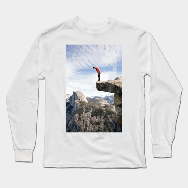 Alex Honnold Half Dome Painting Long Sleeve T-Shirt by gktb